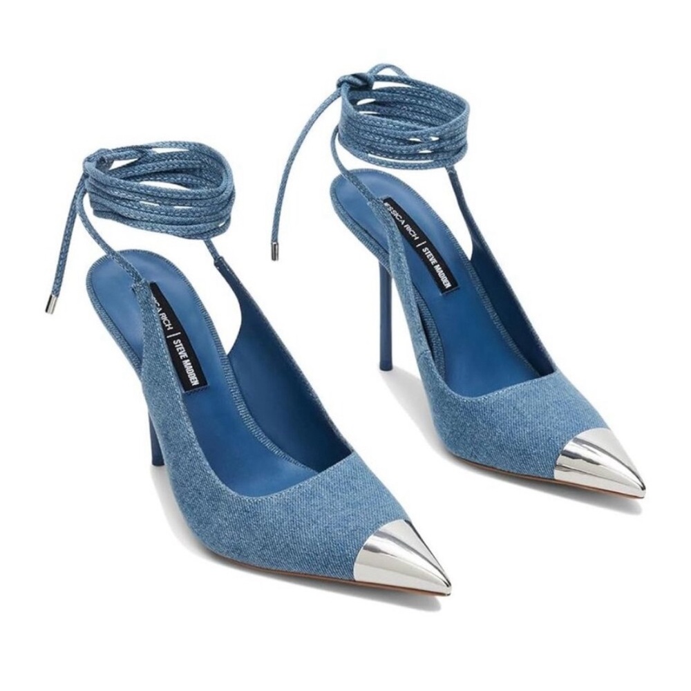 Denim Steve Madden heels size 9